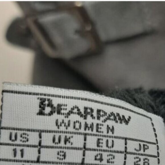 BEARPAW / Amethyst Genuine Suede Heeled Winter Bootie Lined Block Heel Grey 11 - Picture 15 of 16